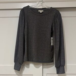 On 34th NEW WITH tags  blouse silver medium M sparkle